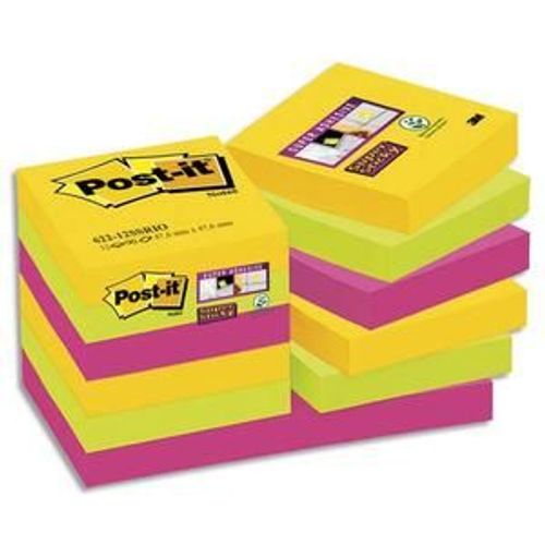 Post-It Bloc-Notes Super Sticky, 48 X 48 Mm, Rio De Jane...