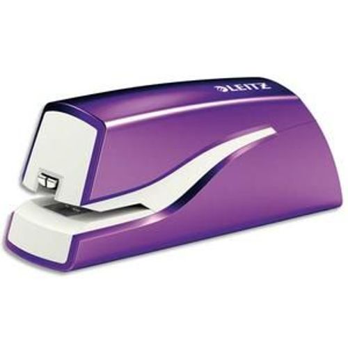 Leitz Agrafeuse Électrique Violet 10 Feuilles Utilisation Intensive Alimentée Par Pile, Portable