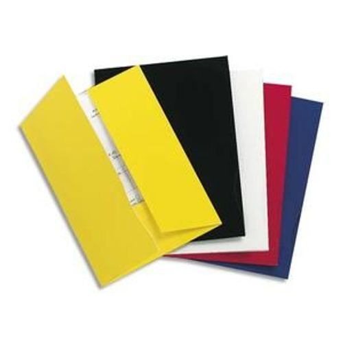 Exacompta Boite 20 Chemises 2 Rabats Carte 250g Chromolux. Coloris Noir Aspect Brillant