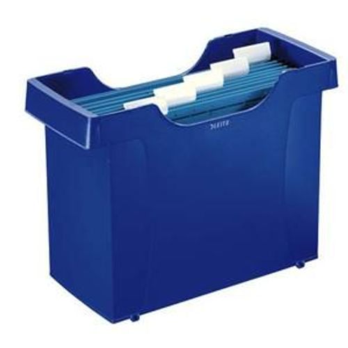 Leitz Bac Pour Dossiers Suspendus Leitz Plus En Polystyrène Bleu. Livré Avec 5 Dossiers Bleus.