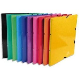 Exacompta Classeur/Cahier Iderama Carte/4 Anneaux/Dos 2cm, Fermeture À Élastique. Coloris Assortis