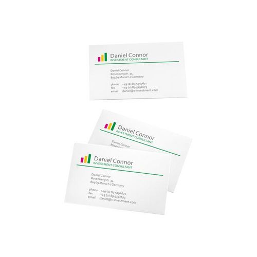 Sigel Lp801 - Cartes De Visite - Blanc Brillant - 85 X 55 Mm - 250 G/M² - 400 Carte(S) ( 40 Feuille(S) X 10 )