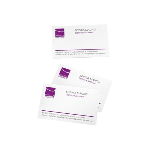 Sigel Dp839 - Cartes De Visite Microperforées - Blanc Brillant - 85 X 55 Mm - 200 G/M² - 150 Carte(S) ( 15 Feuille(S) X 10 )