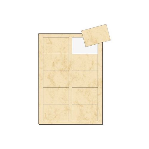 Sigel Business Card 3C DP744 - Cartes de visite - beige marbre - 85 x 55 mm - 225 g/m² - 100 carte(s) ( 10 feuille(s) x 10 )