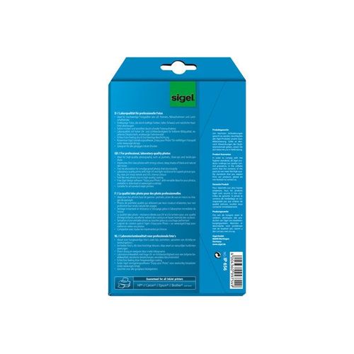 Sigel InkJet Ultra Photo Paper IP656 - Papier photo brillant - blanc brillant - 10 x 15 mm - 260 g/m² - 72 feuille(s)