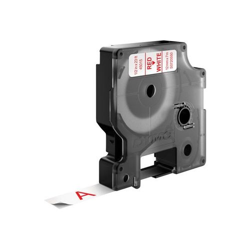 DYMO D1 - Étiquettes - rouge sur blanc - Rouleau (1,2 cm x 7 m) 1 rouleau(x) - pour LabelMANAGER; LabelPOINT