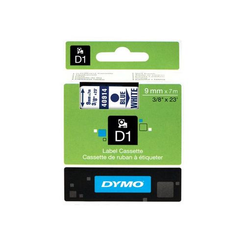 DYMO D1 - Étiquettes - bleu sur blanc - Rouleau (0,9 cm x 7 m) 1 rouleau(x) - pour LabelMANAGER; LabelPOINT