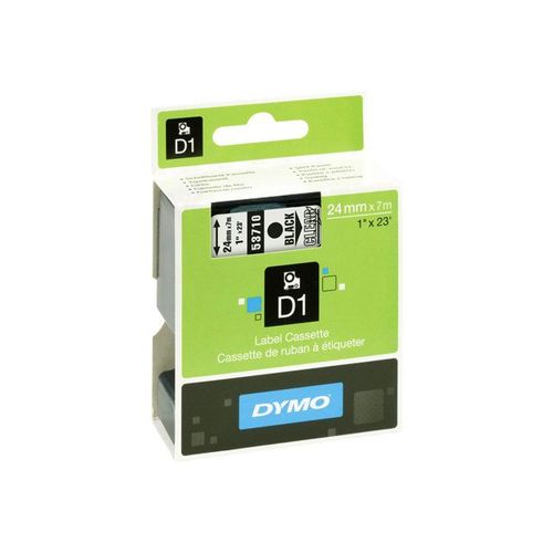 DYMO D1 - Étiquettes - noir sur transparent - Rouleau (2,4 cm x 7 m) 1 rouleau(x) - pour LabelMANAGER; LabelPOINT