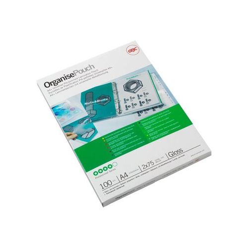 GBC OrganisePouch - 100 - brillant - 229 x 303 mm pochettes plastifiées