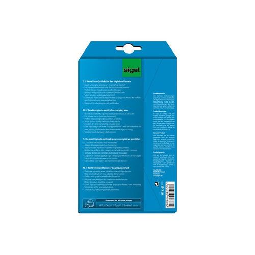 Sigel InkJet Everyday plus Photo Paper IP719 - Papier photo glacé - blanc - 100 x 150 mm - 200 g/m² - 72 feuille(s)