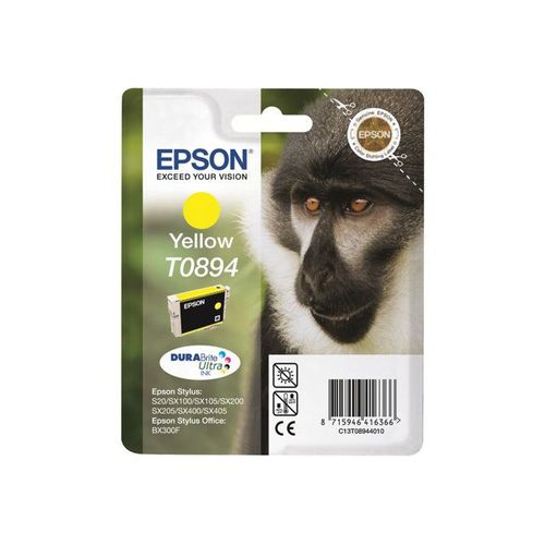 Epson T0894 - 3.5 ml - jaune - originale - blister - cartouche d'encre - pour Stylus S21, SX100, SX105, SX115, SX200, SX215, SX400, SX405, SX415; Stylus Office BX300