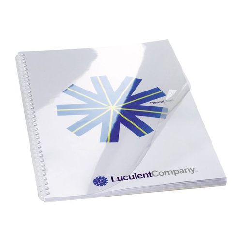GBC HiClear - A4 (210 x 297 mm) - 200 micromètres très clair - 100 unités couverture à reliure PVC - pour CombBind ibiMaster 250e