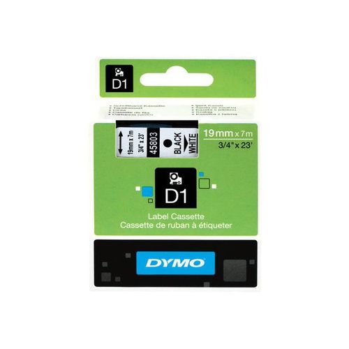 DYMO D1 - Ruban brillant - noir sur blanc - Rouleau (1,9 cm x 7 m) 1 rouleau(x) - pour LabelMANAGER