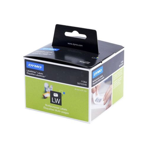 DYMO LabelWriter - Blanc - 57 x 32 mm 1000 étiquette(s) (1 rouleau(x) x 1000 étiquettes multi-emploi - pour DYMO LabelWriter 310, 315, 320, 330, 400, 450, 4XL, SE450, Wireless
