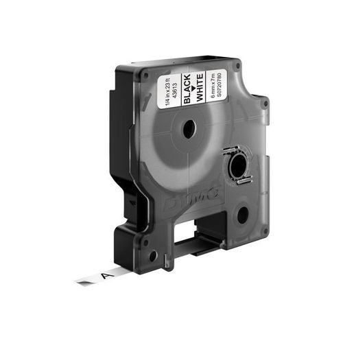 DYMO D1 - Ruban d'étiquettes auto-adhésives en polyester - noir sur blanc - Rouleau (0,6 cm x 7 m) 1 rouleau(x) - pour LabelMANAGER