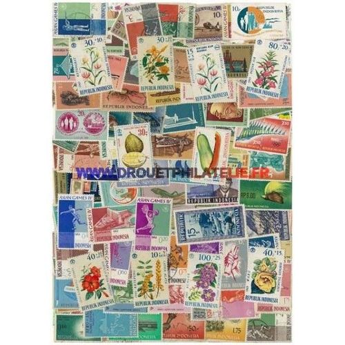 Indonesie - Lot De 100 Timbres Differents