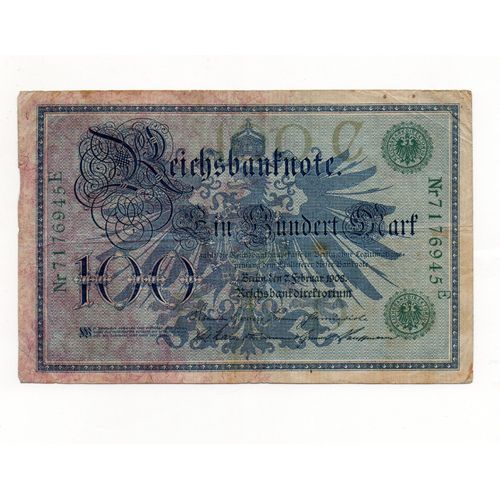 Allemagne - Reich - 100 Marks 7 Février 1908