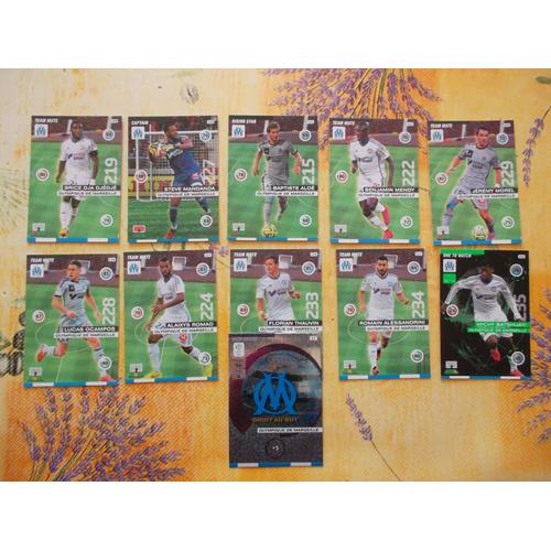 Cartes Panini Adrenalyn Xl 2015-2016 Ligue 1 - Équipe Olympique Marseille (11 Cartes)