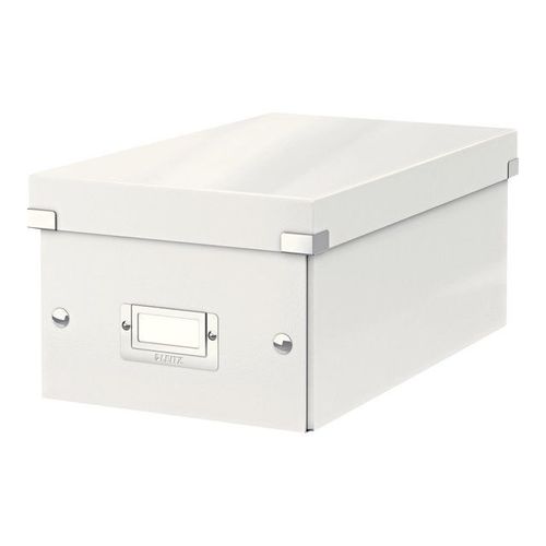 Leitz Click & Store - Boite de rangement de supports - capacité : 22 DVD, 44 DVD (boîtier fin) - blanc