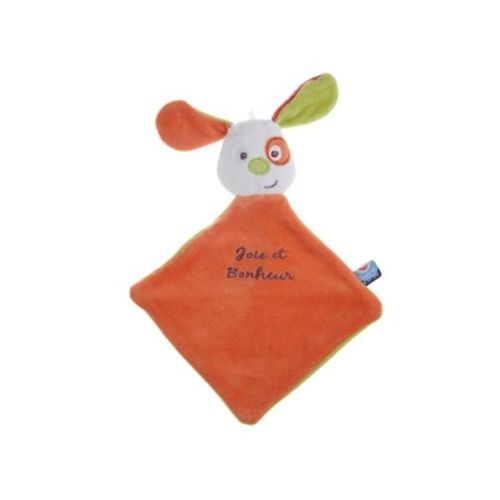 Doudou Peluche Sucre D'orge Plat Chien Oeil Cocard Hund Dog Lapin Rabbit Bunny Lièvre Orange Vert Joie Et Bonheur Triangle Carré 