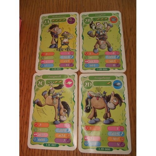 Lot De 4 Cartes Diddl (Dos Bleu Clair) 2a 2b 2c 2d