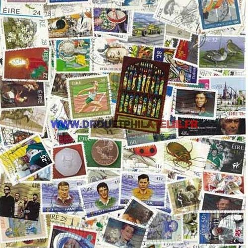 Irlande 25 Timbres Differents Obliteres