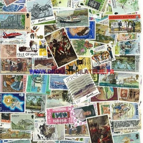 Jersey - Lot De 25 Timbres Differents