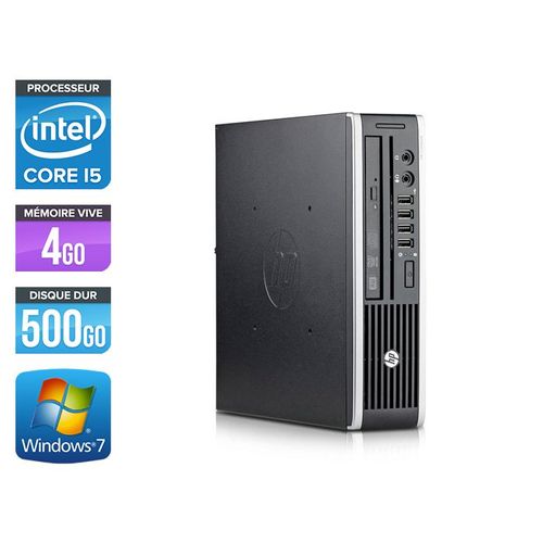 HP Elite 8300 USDT - Intel Core i5-3570S / 3.10 GHz - RAM 4 Go - HDD 500 Go - DVDRW - GigaBit Ethernet - Windows 7 Professionnel