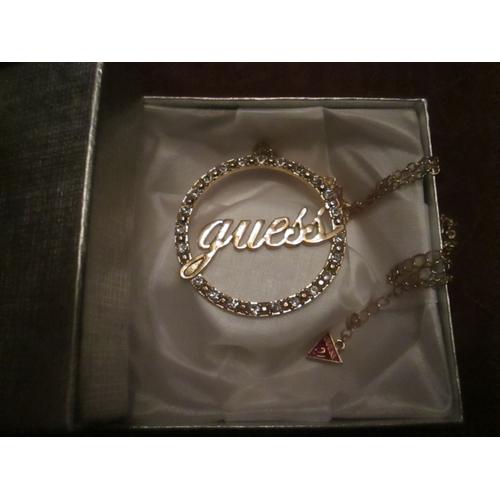 Collier Rond Guess Doré Strass