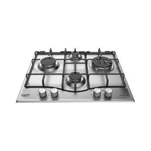 Hotpoint Ariston PCN 641 T/IX/HA - Table de cuisson au gaz - 4 plaques de cuisson - Niche - largeur : 55.5 cm - profondeur : 47.5 cm - argent - acier inoxydable