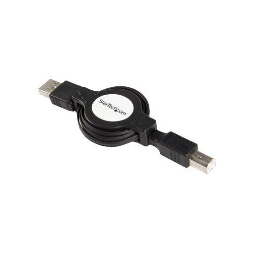 StarTech.com Retractable USB 2.0 Cable A to B - Câble USB - USB (M)...