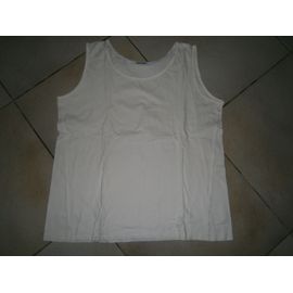 Débardeur Blanche Porte Coton L Blanc