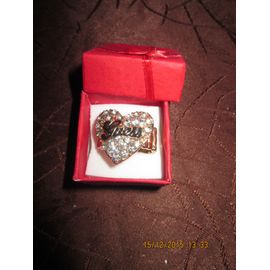 Bague Taille Elastique Guess Coeur Doré