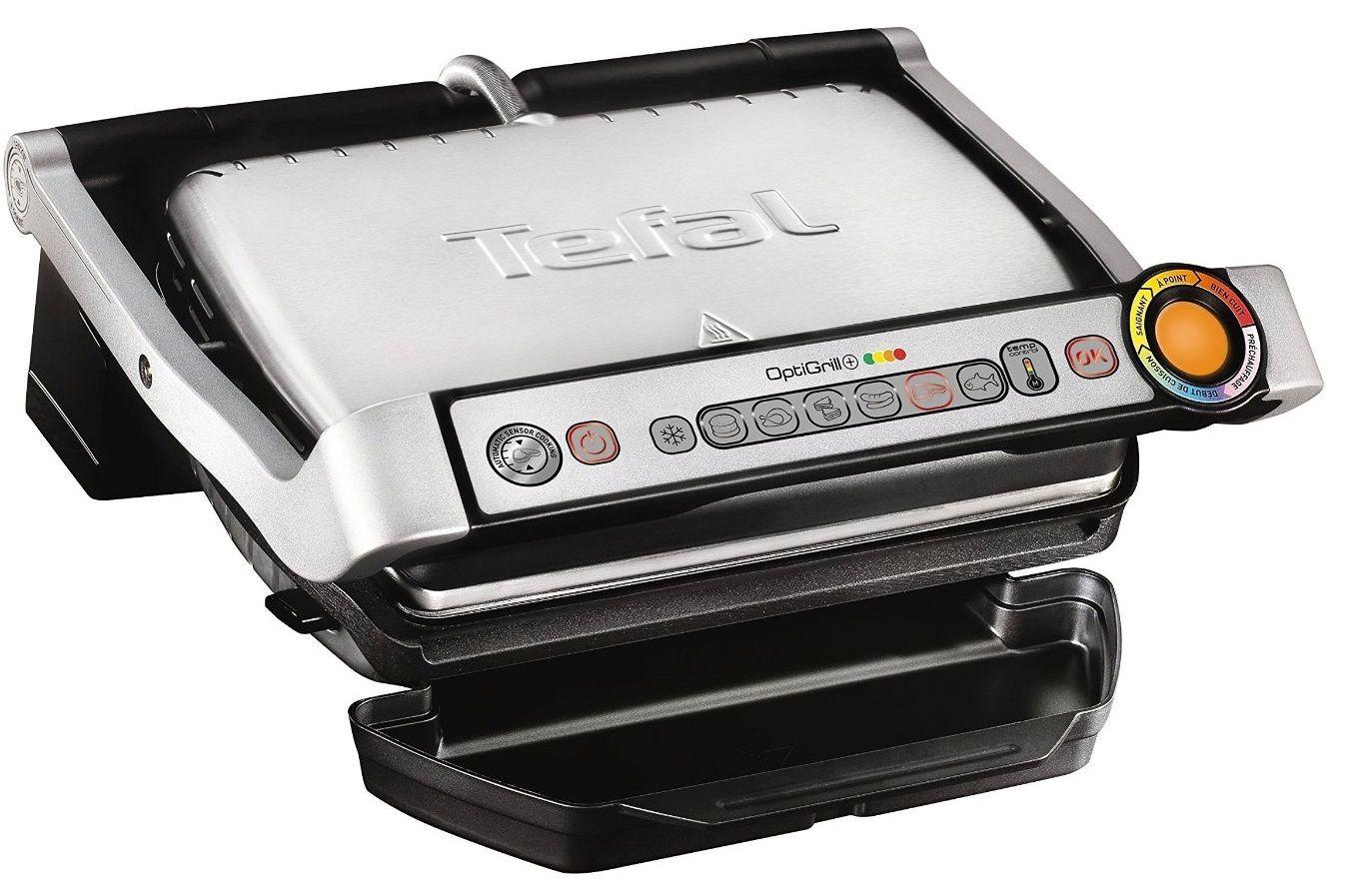 Tefal OptiGrill+ GC712D12 - Gril -lectrique - 600 cm  - thermomtre intgr - argent_image_2|Rakuten