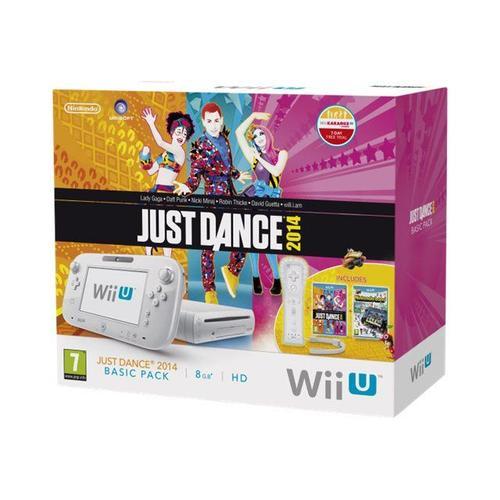 Nintendo Wii U 8 Go Basic Pack Blanc + Nintendo Land + Just Dance 2014