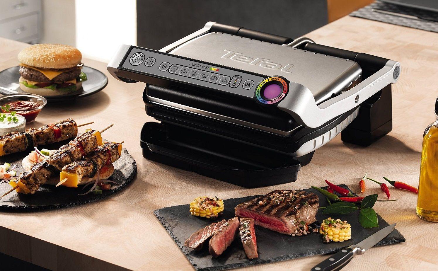 Tefal OptiGrill+ GC712D12 - Gril -lectrique - 600 cm  - thermomtre intgr - argent_image_9|Rakuten