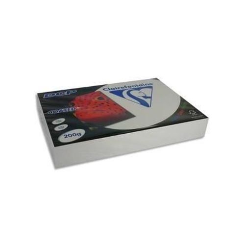 Clairefontaine Lot de 4 Ramettes 250 Feuilles Papier DCP 200g A3 420x297 mm Certifié FSC Couché Brillant Blanc