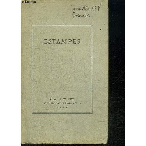 Catalogue : Estampes - Chez Le Goupy - Paris
