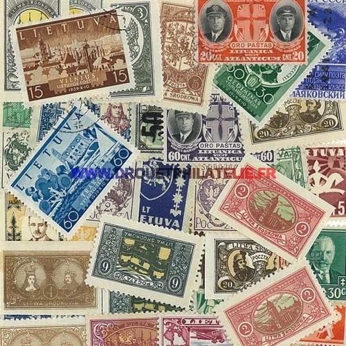 Lituanie Avant 1940 25 Timbres Differents Obliteres