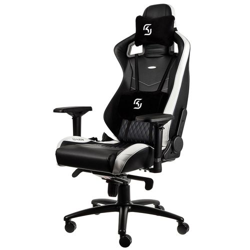 Siège Pc Gamer Noblechairs Epic Series - Noir/Blanc/Bleu/Simili Cuir/4d