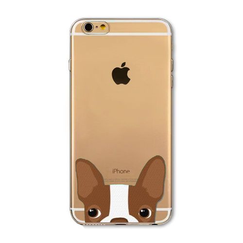Coque Case Cute #13 Chien Dog Iphone 5 5s Se Pitbull Brown Silicone Gel (Tpu) Funny