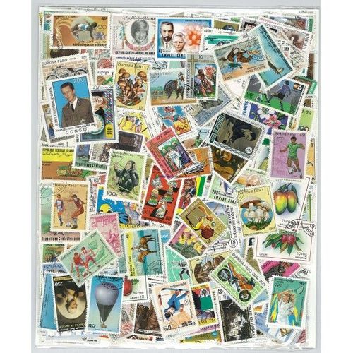 Communaute Francaise Du Monde Entier - Lot De 2000 Timbres Obliteres Grands Formats - Tous Differents