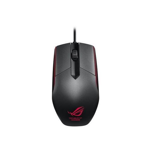 ASUS ROG Sica - Souris - droitiers et gauchers - optique - 3 boutons - filaire - USB - gris acier