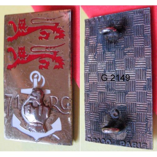 Insigne 71 Éme Régiment Du Génie Rouen Drago