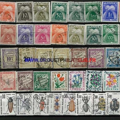 France Taxes 25 Timbres Differents