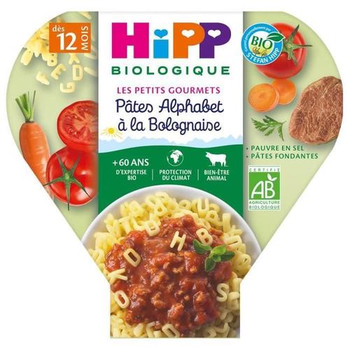 Hipp Bio Les Petits Gourmets Assiette Pâtes Alphabet À La Bolognaise +12m 230g