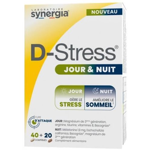 Synergia D-Stress Jour & Nuit - Boîte de 60 Comprimés