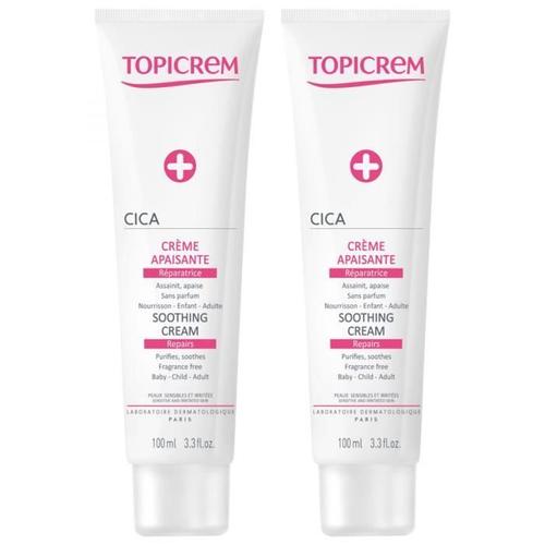 Cica - Peaux Irritées-Topicrem Cica Crème Apaisante Réparatrice Lot De 2 X 100 Ml