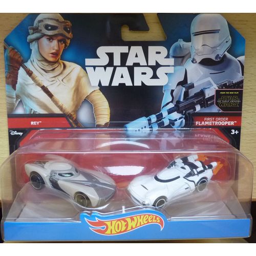 Coffret 2 Véhicules Star Wars Hot Wheels Dont Rey