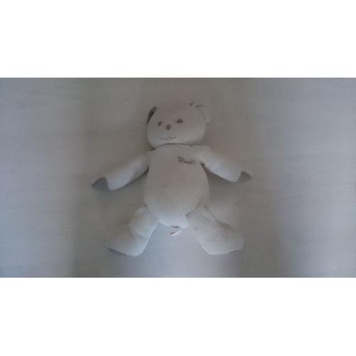 Musti Peluche Ours Blanc Gric